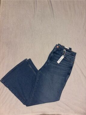 Wrangler Dark Blue High-Rise Wide Leg Jeans